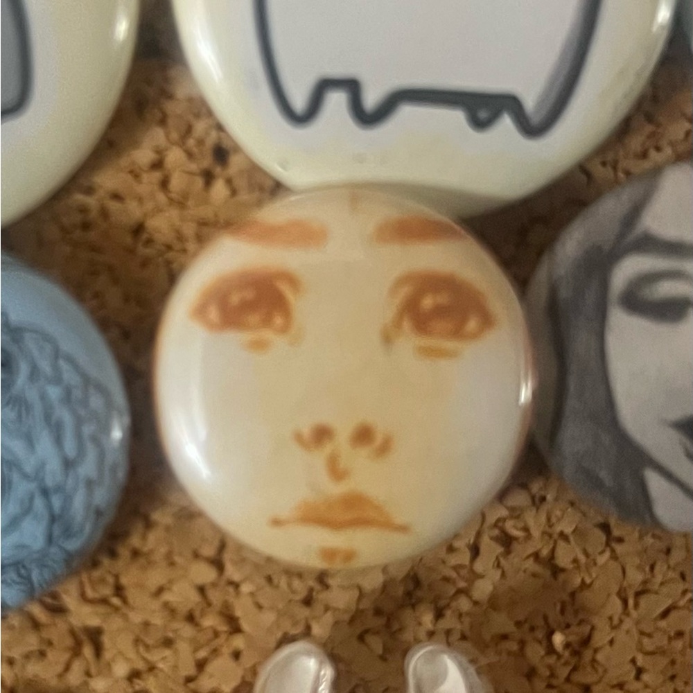 Artistic Face Button Pin
